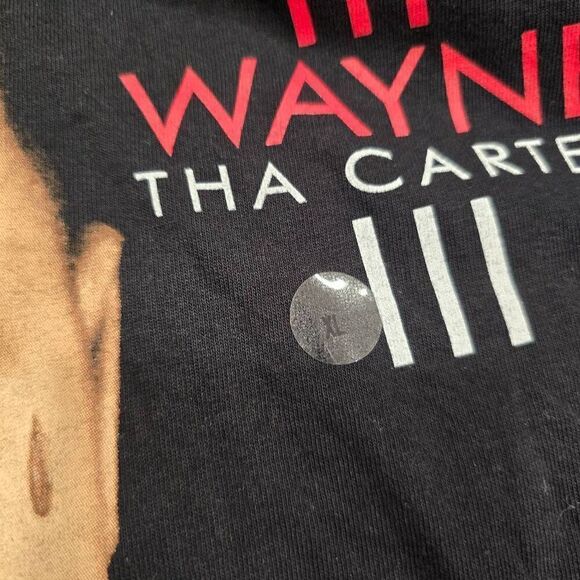 Lil Wayne Tha‎ Carter III 3 Shirt Mens XL Black 100% Cotton Pullover Graphic Tee - Picture 4 of 5